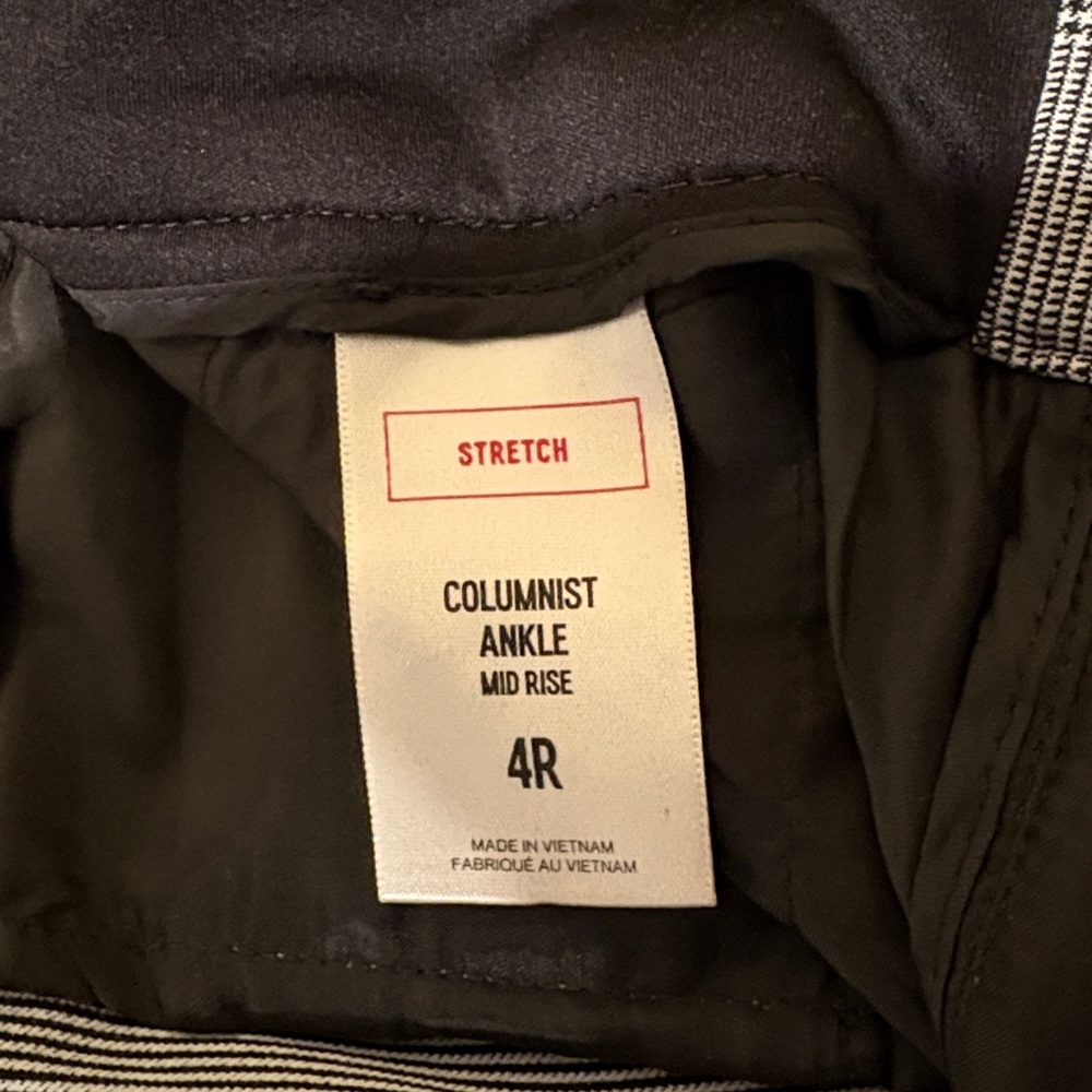Express Columnist Ankle Midrise Stretch Checker Pant Size 4 - Picture 4 of 9